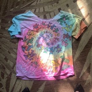 Rage Grateful Dead cut shoulder t shirt